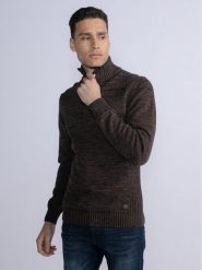 Petrol Industries Sweter M-3030-KWC206 Brązowy Regular Fit. Brązowe swetry rozpinane Petrol Industries, m, bez wzorów, z bawełny, bez kołnierzyka, bez ramiączek. Za 329.99 zł.