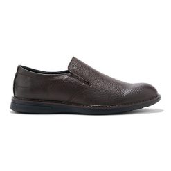 Męskie brązowe półbuty. Brązowe eleganckie półbuty bez wzorów, bez obcasa, bez zapięcia. Za 181.89 zł.