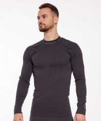 Bluza męska Brubeck THERMO WOOL by Pustelnik. Szare bielizna termoaktywna Brubeck, na zimę, l, bez wzorów, z dzianiny, bez ramiączek, narciarskie. Za 243.99 zł.