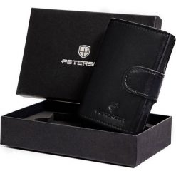 Portfel skórzany Peterson PTN 122511901 BLACK czarny. Czarne portfele Peterson, bez wzorów, ze skóry. Za 149.99 zł.