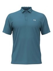 Under Armour Funkcyjna koszulka polo w kolorze morskim rozmiar: L. Niebieskie koszulki polo sportowe Under Armour, l, bez wzorów, z materiału, bez kołnierzyka, bez ramiączek, outdoorowe. Za 137.45 zł.