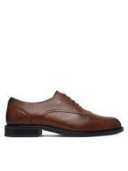 Tommy Hilfiger Półbuty Corporate Dressy Lth FM0FM06023 Brązowy. Brązowe eleganckie półbuty Tommy Hilfiger, bez wzorów, ze skóry, bez obcasa, bez zapięcia. Za 649.99 zł.