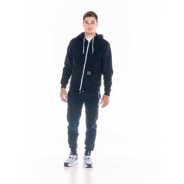 Męski dres z kapturem i zamkiem błyskawicznym Welcome Back. Czarne komplety dresowe LEONE 1947 APPAREL, l, bez wzorów, z dresówki, bez ramiączek. W wyprzedaży za 273.05 zł.