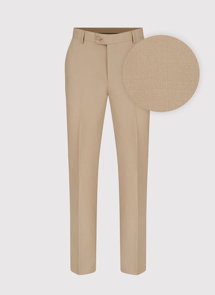 PAKO LORENTE – Beżowe garniturowe spodnie męskie z wełną. Brązowe eleganckie spodnie Pako Lorente, m, bez wzorów, z wełny. Za 299.99 zł.