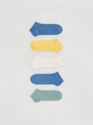 5 pack skarpet - musztardowy. Skarpety Reserved, bez wzorów. Za 49.99 zł.