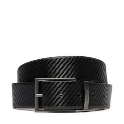 Pasek Męski BOSS. Czarne paski Boss, bez wzorów. Za 399.99 zł.