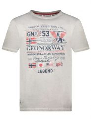 Geographical Norway Koszulka "Jorick" w kolorze szarym rozmiar: S. Szare bezrękawniki Geographical Norway, s, bez wzorów, z bawełny, bez kołnierzyka, bez ramiączek. Za 61.46 zł.