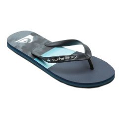 Japonki plażowe męskie Quiksilver Molokai Panel. Niebieskie japonki Quiksilver, bez wzorów. Za 47.99 zł.