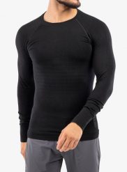 Bluza termoaktywna męska Ortovox 230 Competition Long Sleeve. Czarne bielizna termoaktywna ORTOVOX, l, bez wzorów, z materiału, bez ramiączek, narciarskie. Za 494.99 zł.