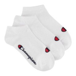 Skarpetki Unisex Z Logo Dla Dorosłych (zestaw 3 Sztuk). Białe skarpety Champion, bez wzorów. Za 63.99 zł.