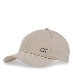 Czapka z daszkiem Calvin Klein. Brązowe czapki z daszkiem CALVIN KLEIN, bez wzorów. Za 169.99 zł.