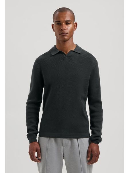 DSTREZZED Koszulka polo w kolorze antracytowym rozmiar: M. Czarne koszulki polo Dstrezzed, m, bez wzorów, z bawełny, bez kołnierzyka, bez ramiączek. Za 211.31 zł.