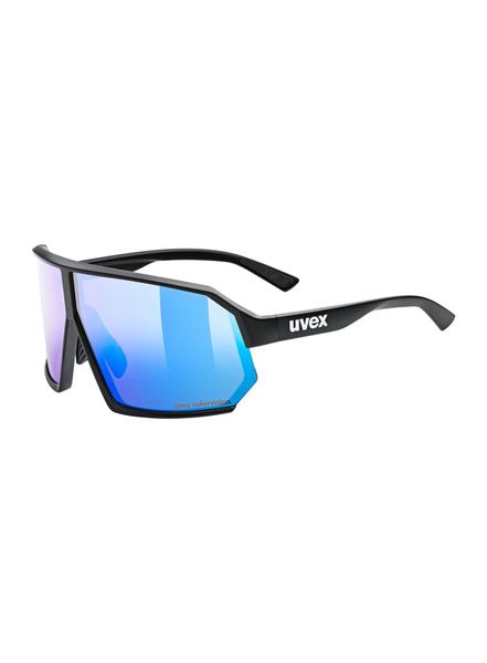 Okulary przeciwsłoneczne Uvex Sportstyle 237 CV - black matt/mirror blue. Czarne okulary przeciwsłoneczne Uvex. Za 513.69 zł.