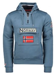 Geographical Norway Bluza "Gymclass" w kolorze niebieskim rozmiar: XXL. Niebieskie bluzy Geographical Norway, xxl, bez wzorów, z kapturem. Za 87.40 zł.