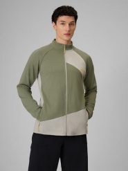 4F Bluza trekkingowa regular bez kaptura męska - khaki M. Brązowe bluzy 4F, l, bez wzorów, z materiału, bez kaptura. Za 199.99 zł.