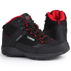 Buty męskie zimowe wysoki ocieplany DK PREDATOR. Czarne buty sportowe casual DK, na zimę, bez wzorów, bez zapięcia. Za 199.00 zł.