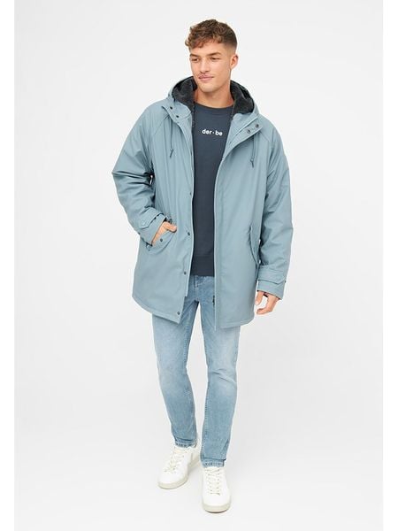 Derbe Kurtka przeciwdeszczowa w kolorze błękitnym rozmiar: M. Niebieskie kurtki outdoor i hardshell Derbe, m, bez wzorów, bez kaptura. Za 240.43 zł.