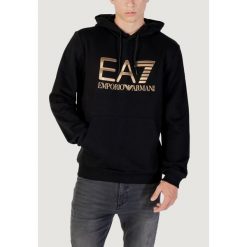 Bluza Mężczyzna EA7. Czarne bluzy EA7, m, bez wzorów, z bawełny, bez kaptura. Za 440.75 zł.