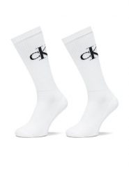 Calvin Klein Jeans Skarpety długie 701228802 Biały. Białe skarpety Calvin Klein Jeans, bez wzorów, z bawełny. Za 69.99 zł.