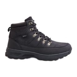 Ocieplane Buty Trekkingowe Męskie Lee Cooper LCJ-24-03-3034M Czarne. Czarne trekkingi bez wzorów, z polaru, bez zapięcia. Za 299.42 zł.