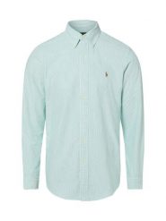 Polo Ralph Lauren Męska koszula bawełniana Mężczyźni Modern Fit Bawełna zielony|biały w paski, M. Białe koszule Polo Ralph Lauren, m, bez wzorów, z bawełny, bez kołnierzyka, bez ramiączek. Za 729.95 zł.