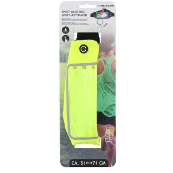 Saszetka do biegania Dunlop wodoszczelna. Żółte torby na ramię Dunlop, bez wzorów, bez dodatków. W wyprzedaży za 10.79 zł.