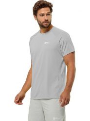 Jack Wolfskin Koszulka funkcyjna "Prelight Chill" w kolorze szarym rozmiar: S. Szare t-shirty sportowe Jack Wolfskin, bez wzorów, z materiału, bez ramiączek, outdoorowe. Za 114.98 zł.