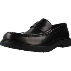 Buty GEOX U MASSIMIANO Czarny. Czarne buty turystyczne Geox, bez wzorów, ze skóry, bez zapięcia, na fitness i siłownię. Za 359.99 zł.