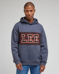 LEE SEASONAL HOODIE MĘSKA BLUZA Z KAPTUREM NIEROZPINANA DUSTY NAVY LM07RHA72. Niebieskie bluzy z kapturem Lee, na jesień, l, bez wzorów, z bawełny, z kapturem. Za 149.99 zł.