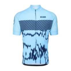 Męska koszulka rowerowa z krótkim rękawem – Signal Four. Niebieskie odzież kompresyjna KEADA SPORTS, m, bez wzorów, na fitness i siłownię. Za 332.00 zł.