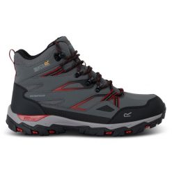 Buty trekkingowe męskie Holcombe 3 wysokie. Niebieskie trekkingi Regatta, bez wzorów, z syntetyku, bez zapięcia. W wyprzedaży za 269.99 zł.