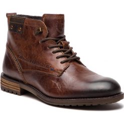 Trzewiki BUGATTI - 321-60132-3200-6100 Dark Brown. Brązowe botki sznurowane Bugatti, bez wzorów, z materiału, bez obcasa, bez zapięcia. W wyprzedaży za 279.00 zł.