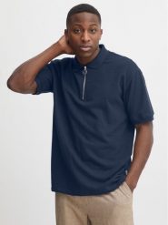 Casual Friday Polo 20504614 Granatowy Regular Fit. Niebieskie koszulki polo Casual Friday, m, bez wzorów, z bawełny, bez kołnierzyka, bez ramiączek. Za 139.99 zł.