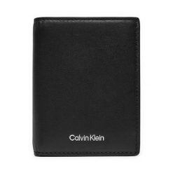 Duży Portfel Męski Calvin Klein. Czarne portfele CALVIN KLEIN, bez wzorów. Za 259.99 zł.