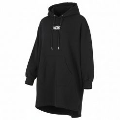 Diesel D-Ilse Small Logo czarna sukienka-bluza z kapturem rozmiar S. Czarne bluzy z kapturem Diesel, s, bez wzorów, z bawełny, z kapturem. Za 391.99 zł.
