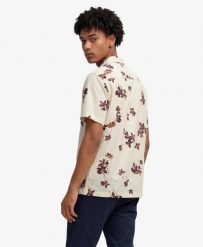 Superdry Koszula Cabana Poolside krótki rękaw z bawełny organicznej. Białe koszule Superdry, na lato, l, bez wzorów, z bawełny, bez kołnierzyka, bez ramiączek. Za 223.50 zł.