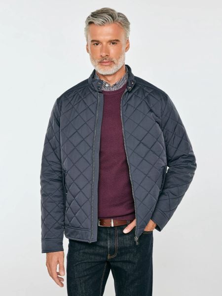 Kurtka męska typu harrington ze stójką granatowa edmonti 403. Niebieskie kurtki BIG STAR, l, z aplikacjami, z jeansu, bez kaptura. Za 399.99 zł.