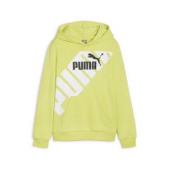 Młodzieżowa bluza z kapturem i nadrukiem PUMA POWER PUMA Lime Sheen Green. Zielona bluzy z kapturem Puma, m, bez wzorów, z kapturem. Za 212.70 zł.
