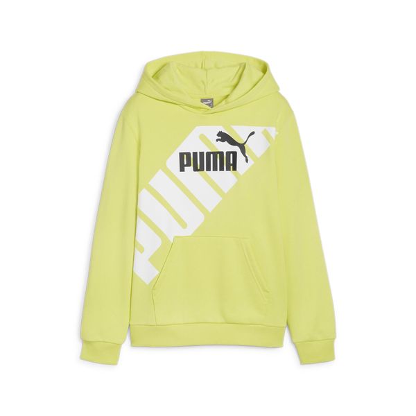 Młodzieżowa bluza z kapturem i nadrukiem PUMA POWER PUMA Lime Sheen Green. Zielona bluzy z kapturem Puma, m, bez wzorów, z kapturem. Za 212.70 zł.