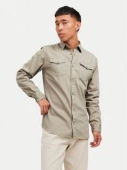 Jack&Jones Koszula Sheridan 12138115 Brązowy Slim Fit. Brązowe koszule Jack&Jones, m, bez wzorów, z bawełny, bez kołnierzyka, bez ramiączek. Za 119.99 zł.