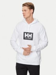 Helly Hansen Bluza Hh Box Hoodie 53289 Biały Regular Fit. Białe bluzy Helly Hansen, m, bez wzorów, z bawełny, bez kaptura. Za 219.99 zł.