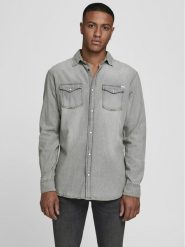 Jack&Jones Koszula Sheridan 12138115 Szary Slim Fit. Szare koszule Jack&Jones, m, bez wzorów, z bawełny, bez kołnierzyka, bez ramiączek. Za 179.99 zł.