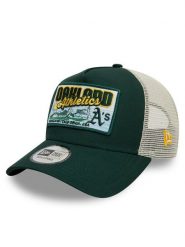 New Era Czapka z daszkiem Mlb Patch Trucker Oakland Athletics 60595258 Zielony. Zielone czapki z daszkiem New Era, bez wzorów, z bawełny. Za 119.99 zł.