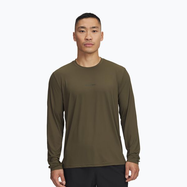 Longsleeve męski Under Armour Project Rock Iso Chill. Zielone bluzki z długim rękawem Under Armour, m, bez wzorów, bez kołnierzyka, bez ramiączek. Za 249.99 zł.