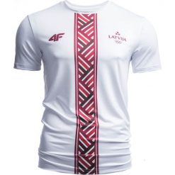 Koszulka funkcyjna męska Łotwa Pyeongchang 2018 TSMF800 - biały. Bielizna termoaktywna marki 4F. W wyprzedaży za 79.99 zł.