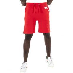 Męskie spodenki Leone 1947 Apparel. Czerwone szorty LEONE 1947 APPAREL, l, bez wzorów, z tkaniny, sportowe. Za 85.88 zł.