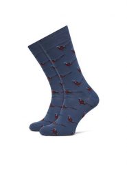 Barbour Skarpety Wysokie Męskie Mavin Pheasant MSO0068BU74 Niebieski. Niebieskie skarpety Barbour, bez wzorów, z bawełny. Za 49.99 zł.