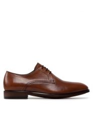 Lord Premium Półbuty Derby 5504 Brązowy. Brązowe eleganckie półbuty Lord Premium, bez wzorów, ze skóry, bez obcasa, bez zapięcia. Za 489.99 zł.