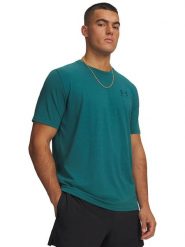 Under Armour Koszulka w kolorze morskim rozmiar: XL. Zielone t-shirty sportowe Under Armour, bez wzorów, bez ramiączek, outdoorowe. Za 53.95 zł.