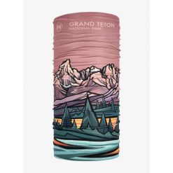 Chusta wielofunkcyjna Buff Coolnet UV National Parks - grand teton. Czerwone szaliki Buff, bez wzorów. Za 86.99 zł.